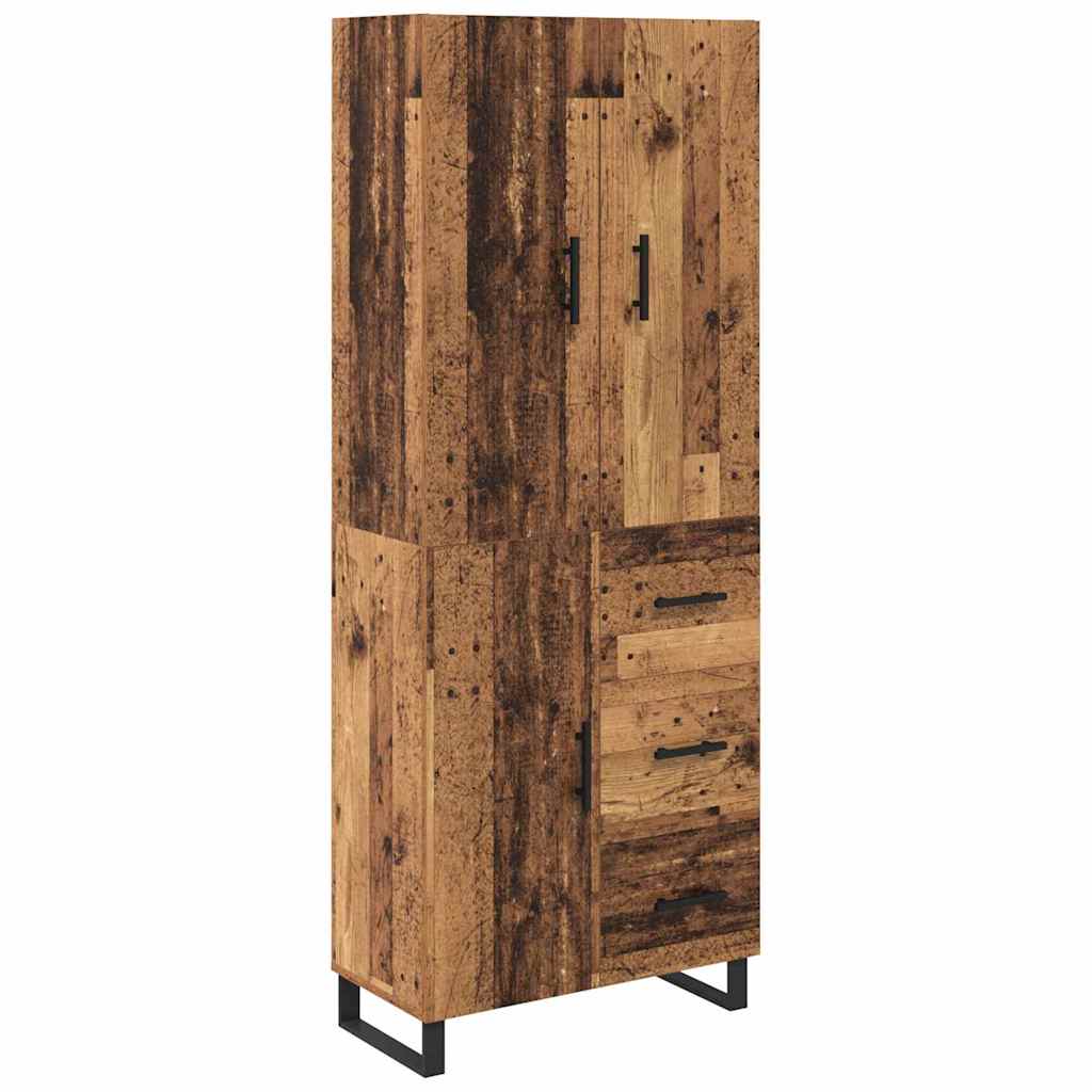 Highboard s ladicama 2 pcs Staro drvo 69,5 x 34 x 180 cm