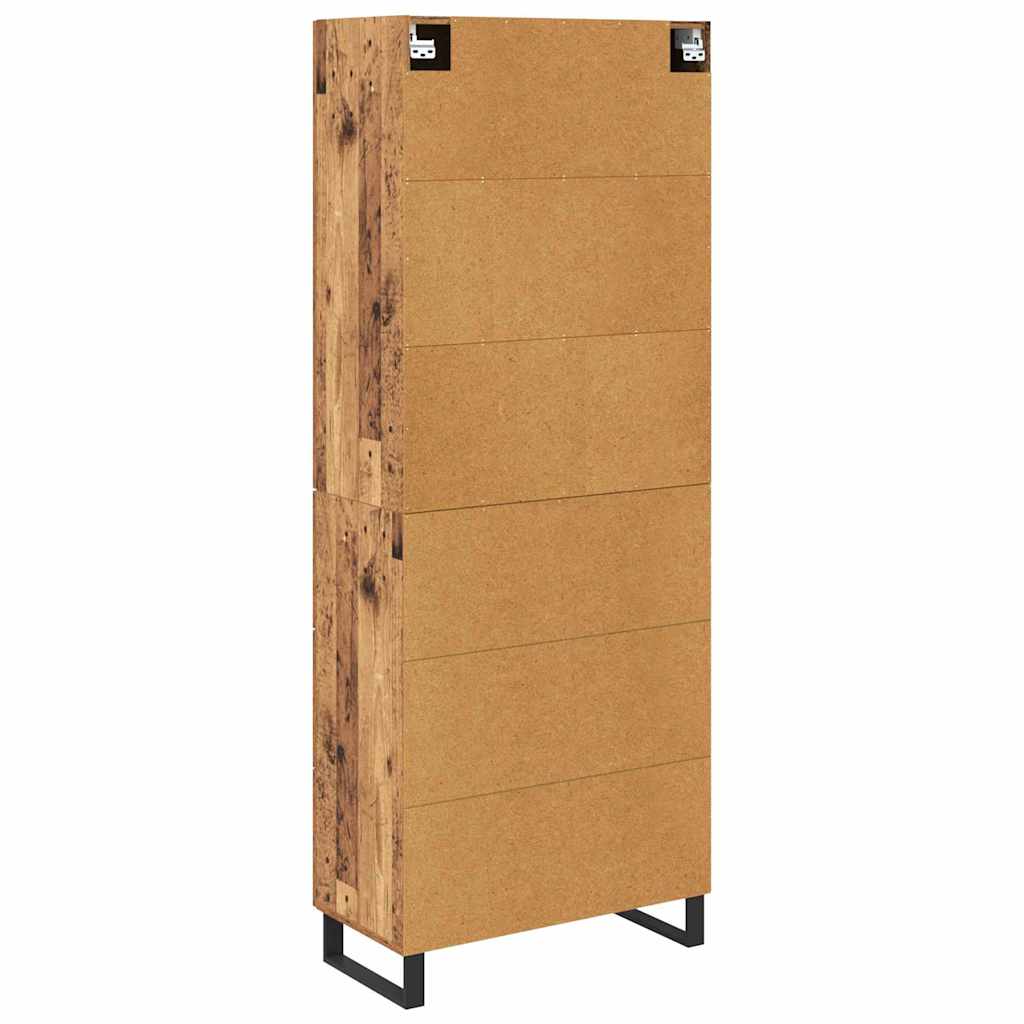 Highboard s ladicama 2 pcs Staro drvo 69,5 x 34 x 180 cm