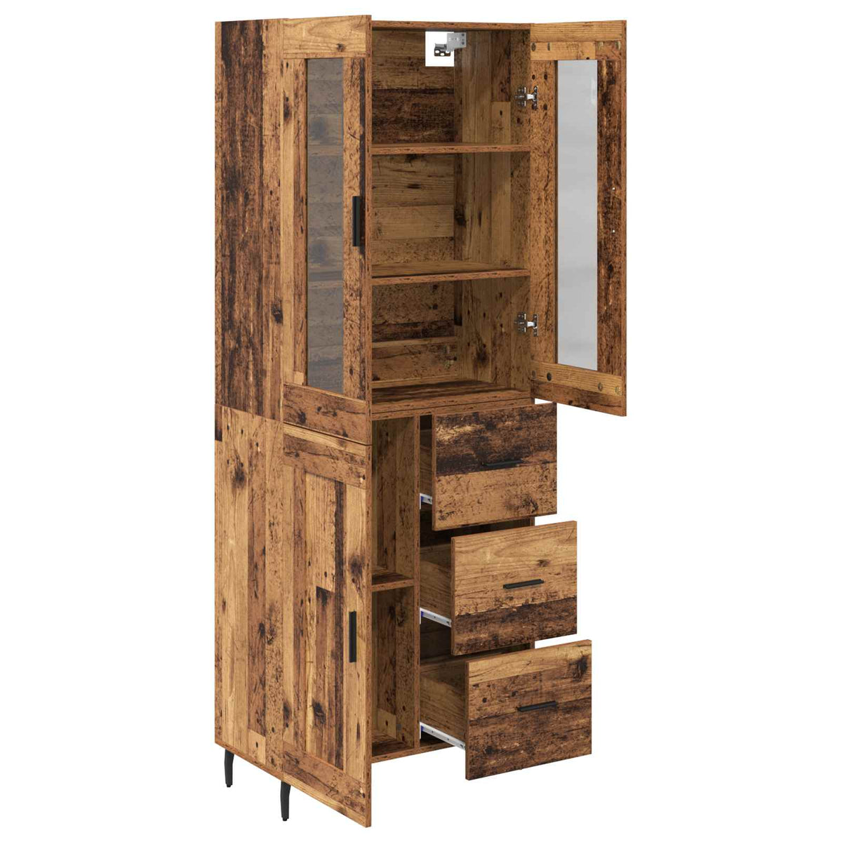 Highboard 2 kom. Staro drvo 69,5 x 34 x 180 cm