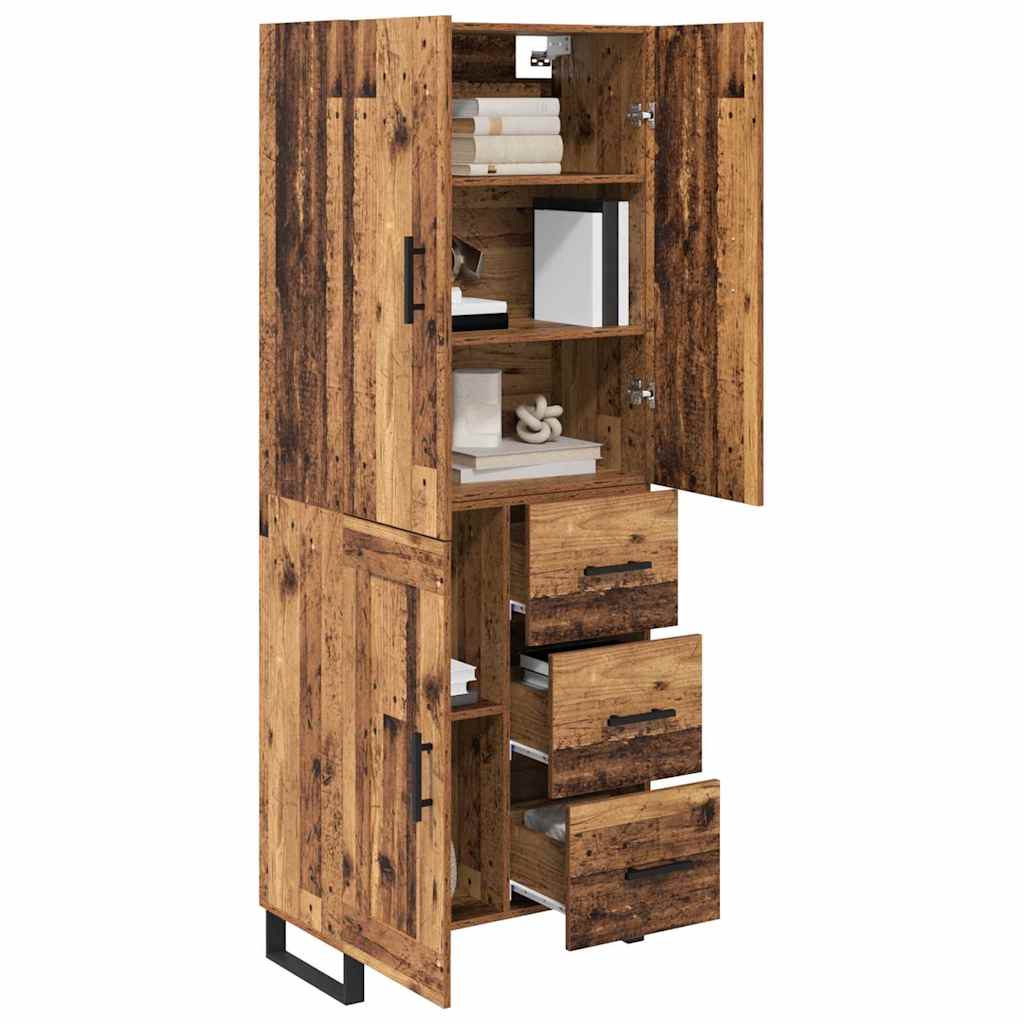 Highboard s ladicama 2 pcs Staro drvo 69,5 x 34 x 180 cm