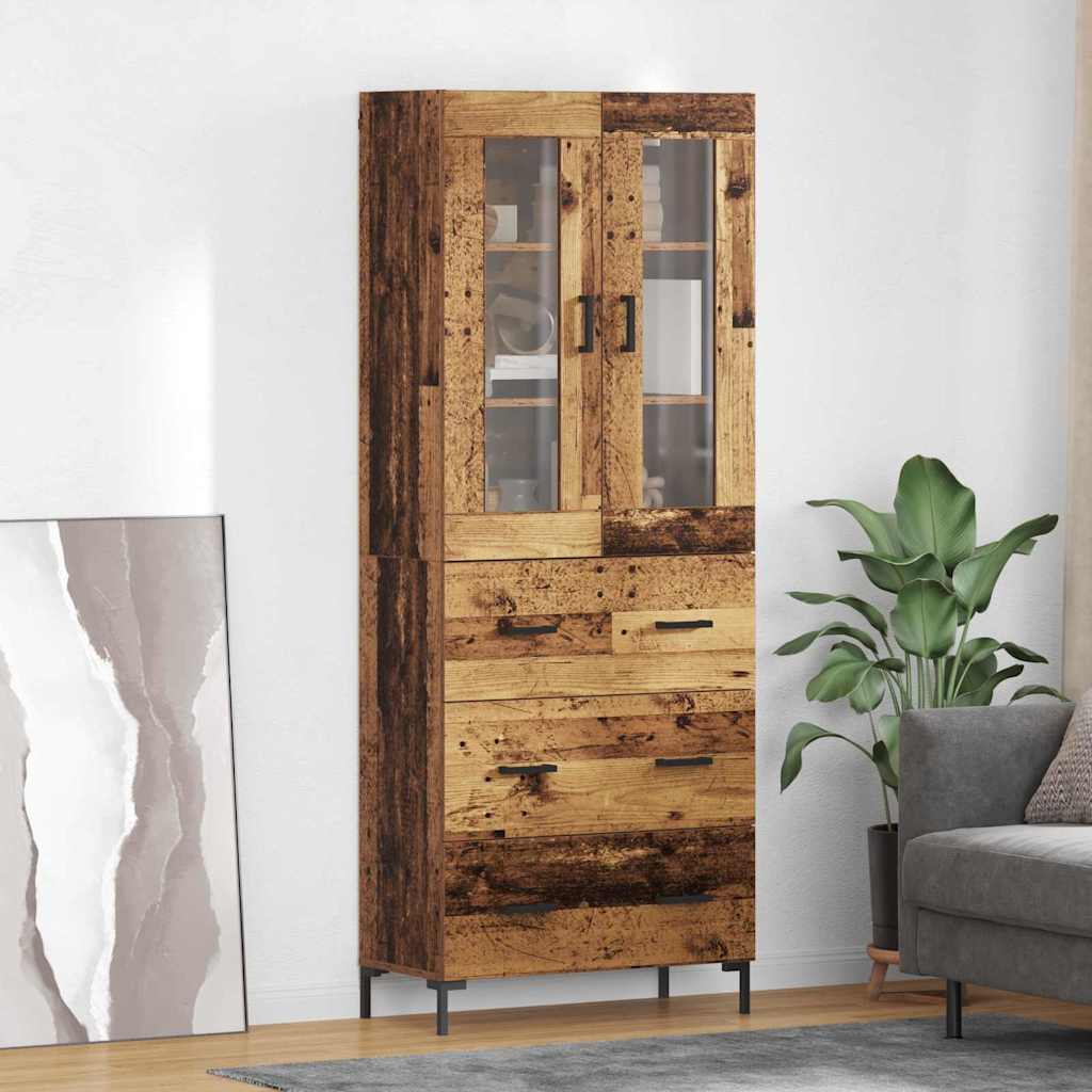 Highboard 2 kom. Staro drvo 69,5 x 34 x 180 cm