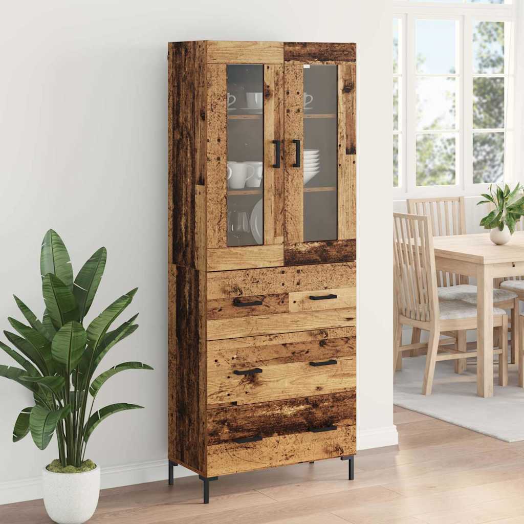 Highboard 2 kom. Staro drvo 69,5 x 34 x 180 cm