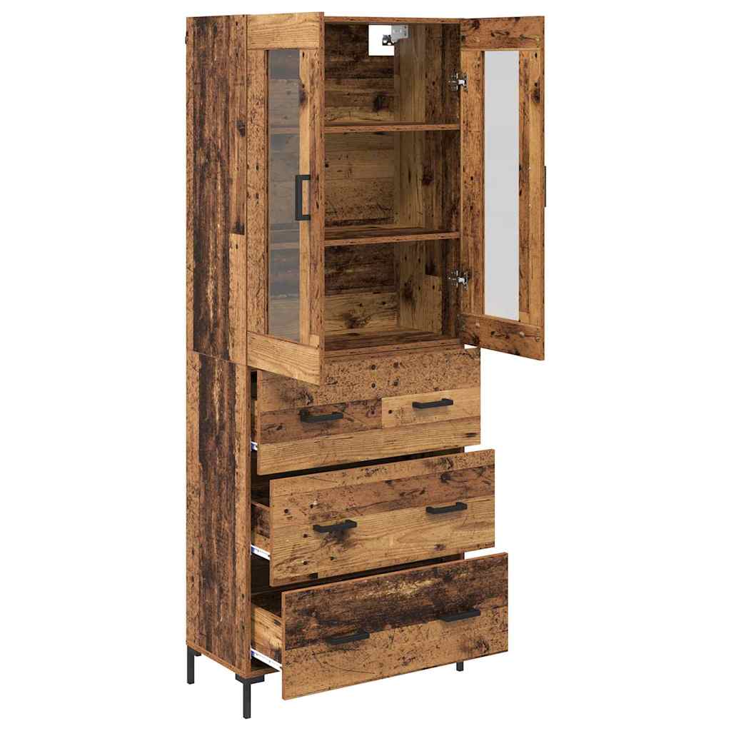 Highboard 2 kom. Staro drvo 69,5 x 34 x 180 cm