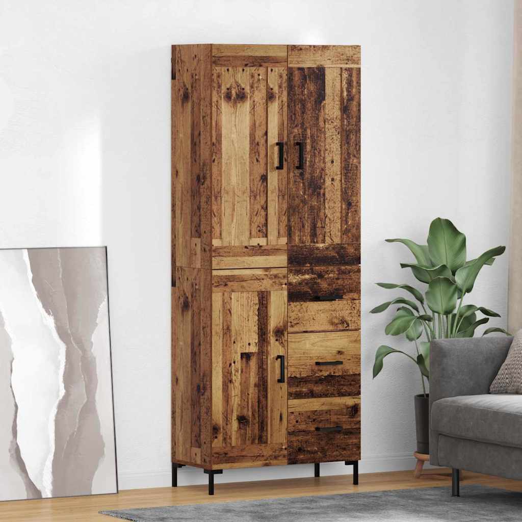 Highboard 2 kom. Staro drvo 69,5 x 34 x 180 cm