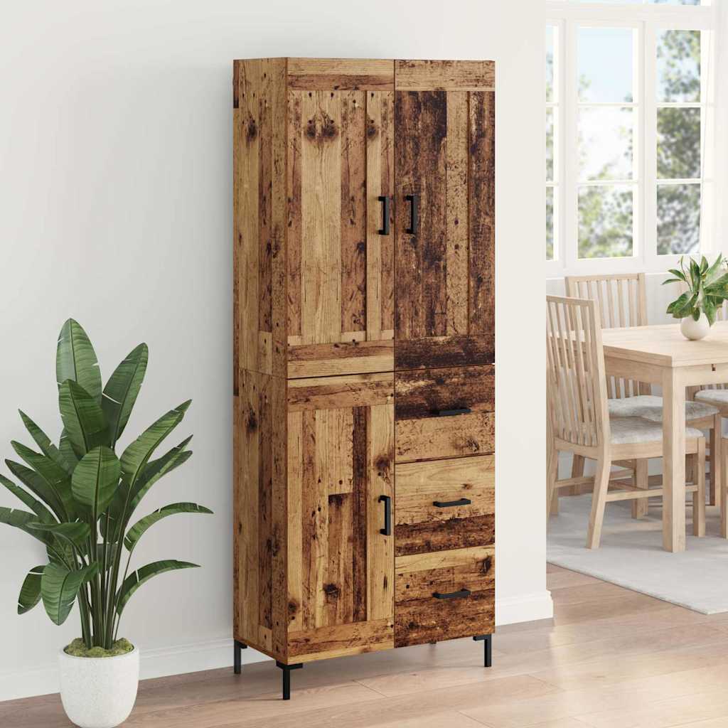 Highboard 2 kom. Staro drvo 69,5 x 34 x 180 cm