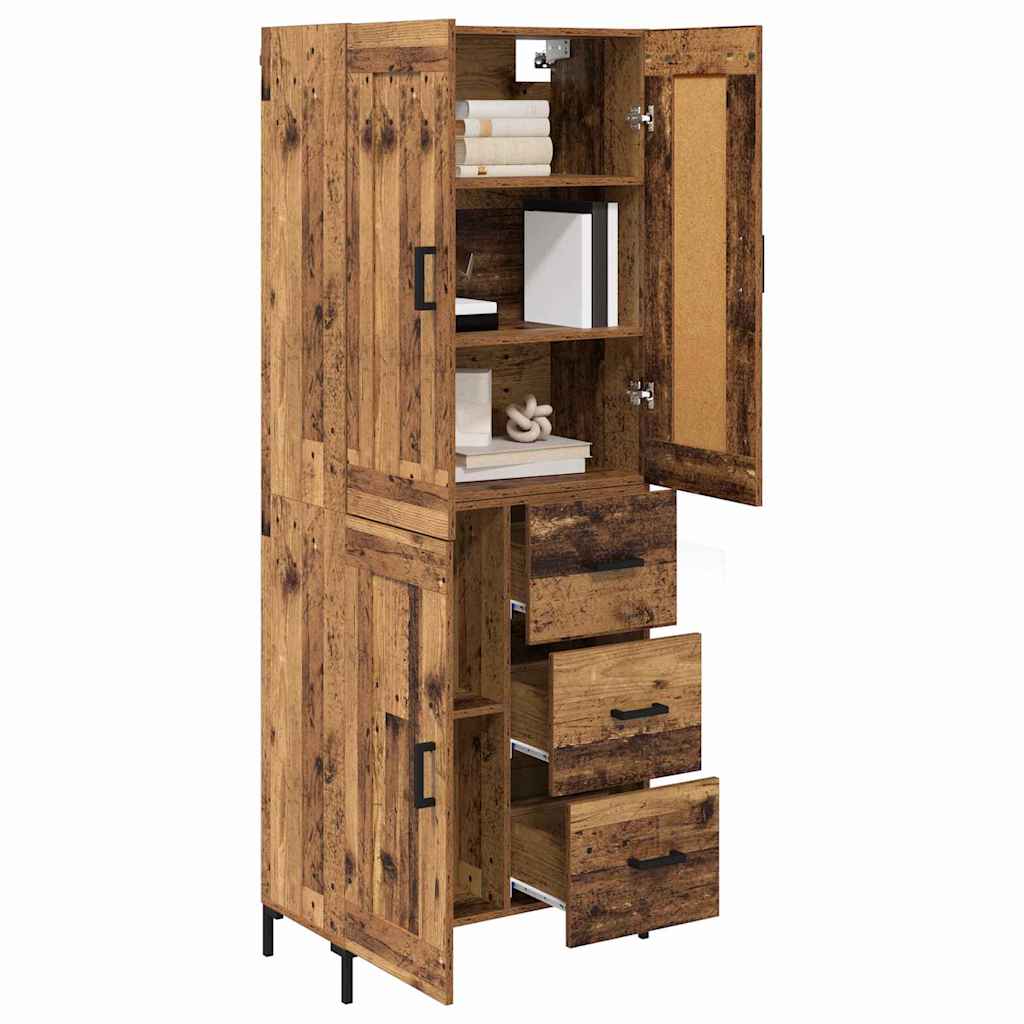 Highboard 2 kom. Staro drvo 69,5 x 34 x 180 cm