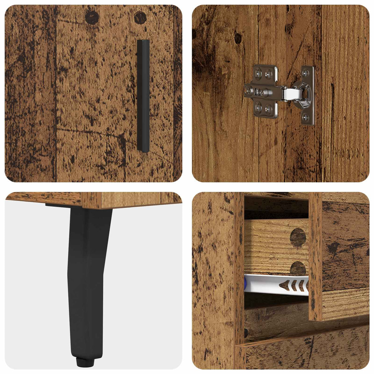 Highboard 2 kom. Staro drvo 69,5 x 34 x 180 cm
