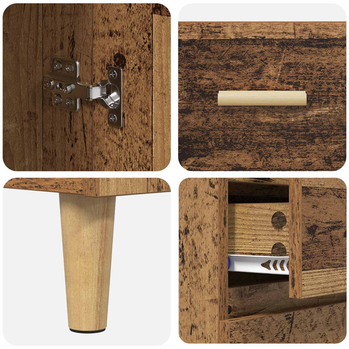 Highboard Staro drvo 69,5 x 32,5 x 180 cm Konstruirano drvo