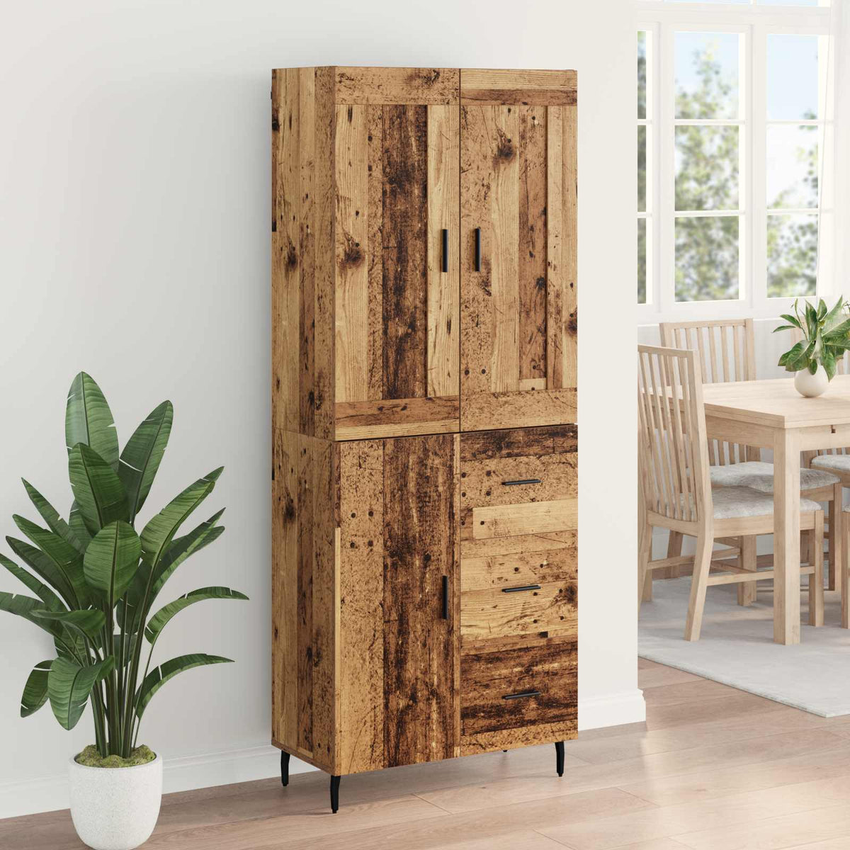Highboard 2 kom. Staro drvo 69,5 x 34 x 180 cm