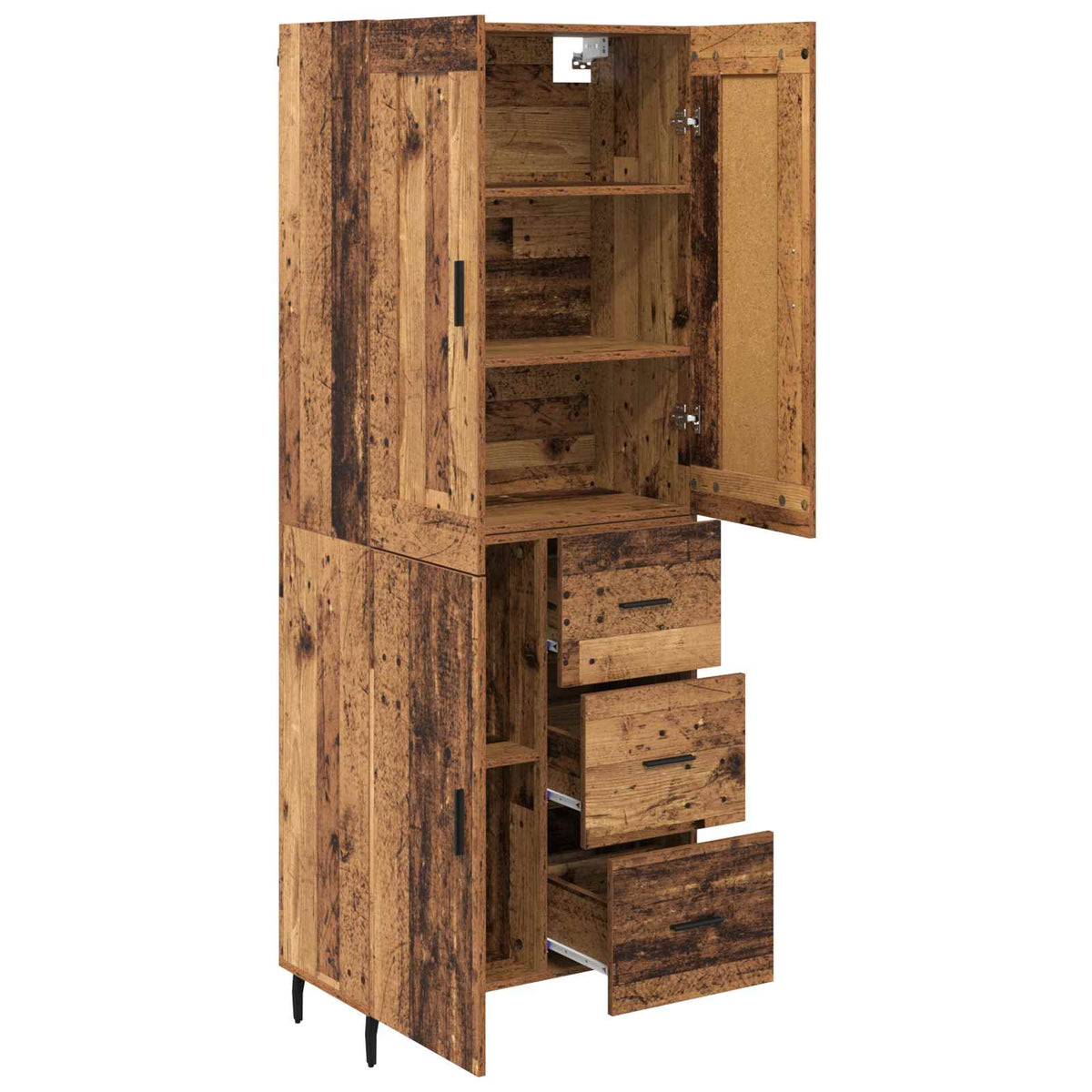 Highboard 2 kom. Staro drvo 69,5 x 34 x 180 cm