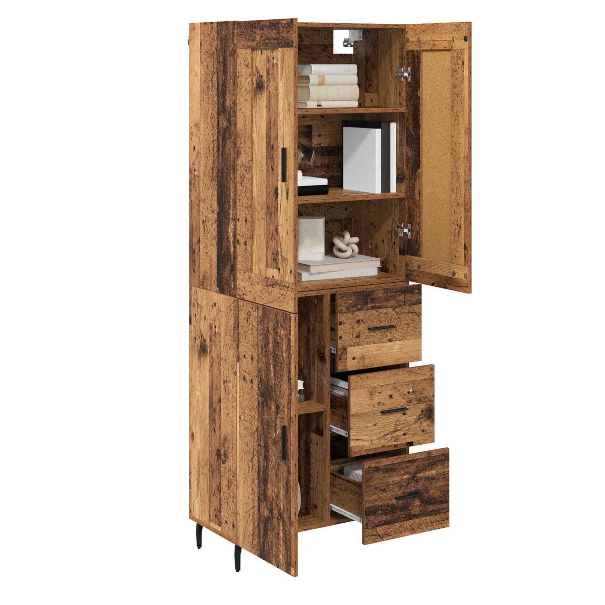 Highboard 2 kom. Staro drvo 69,5 x 34 x 180 cm