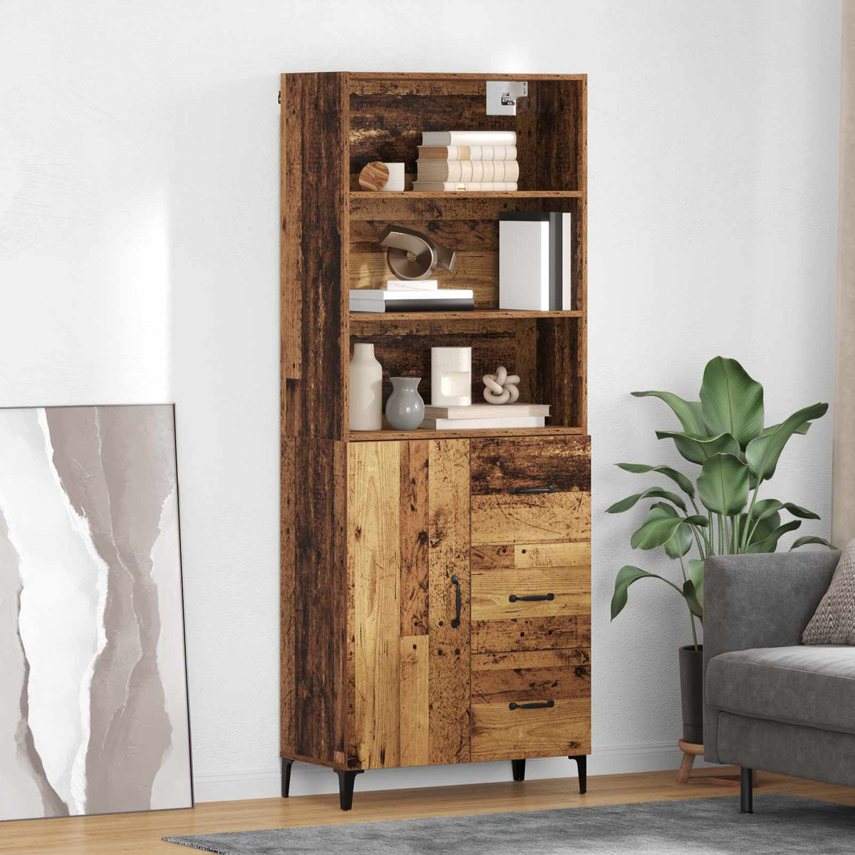 Highboard Staro drvo 69,5 x 34 x 180 cm Konstruirano drvo