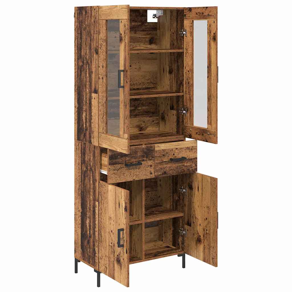 Highboard 2 kom. Staro drvo 69,5 x 34 x 180 cm