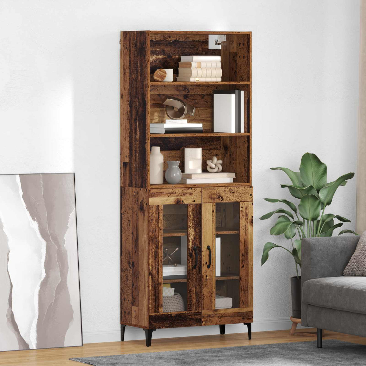 Highboard Staro drvo 69,5 x 34 x 180 cm Konstruirano drvo