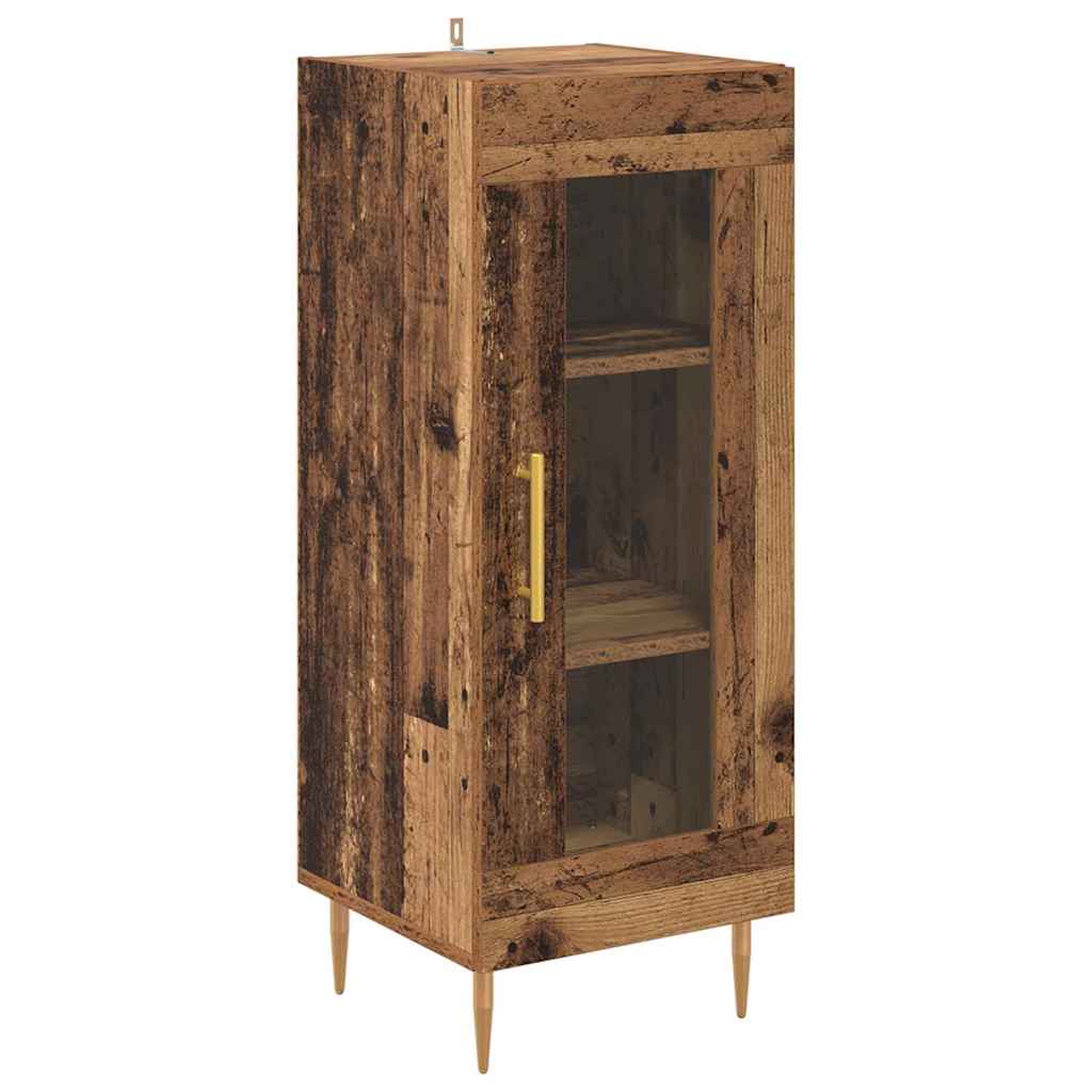 Highboard 2 pcs Staro drvo Stakl
