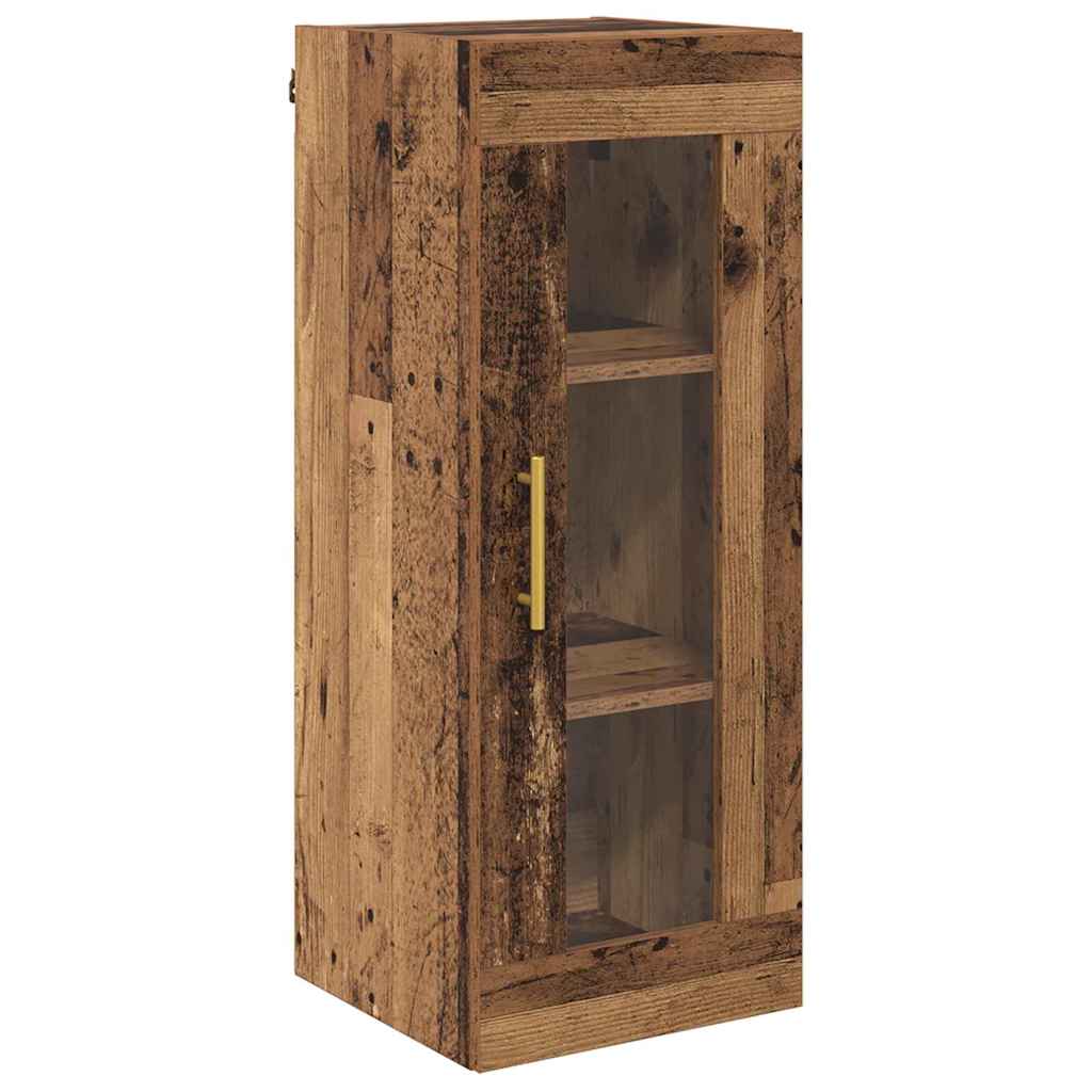 Highboard 2 pcs Staro drvo Stakl
