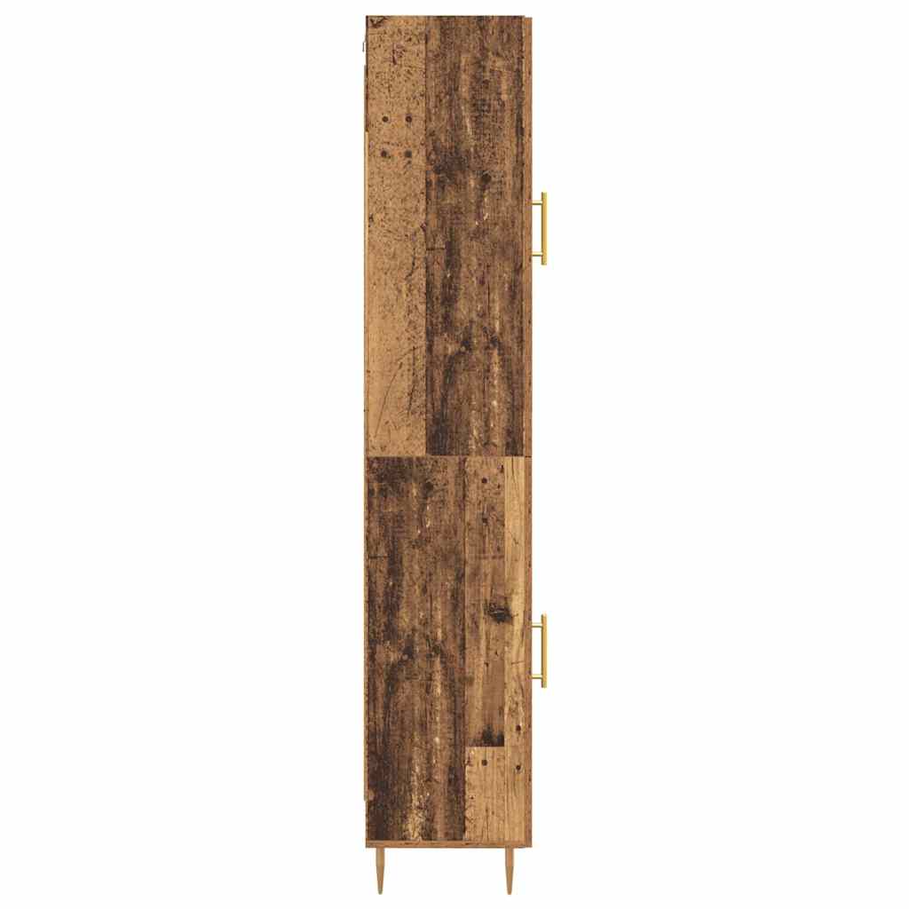 Highboard 2 pcs Staro drvo Stakl