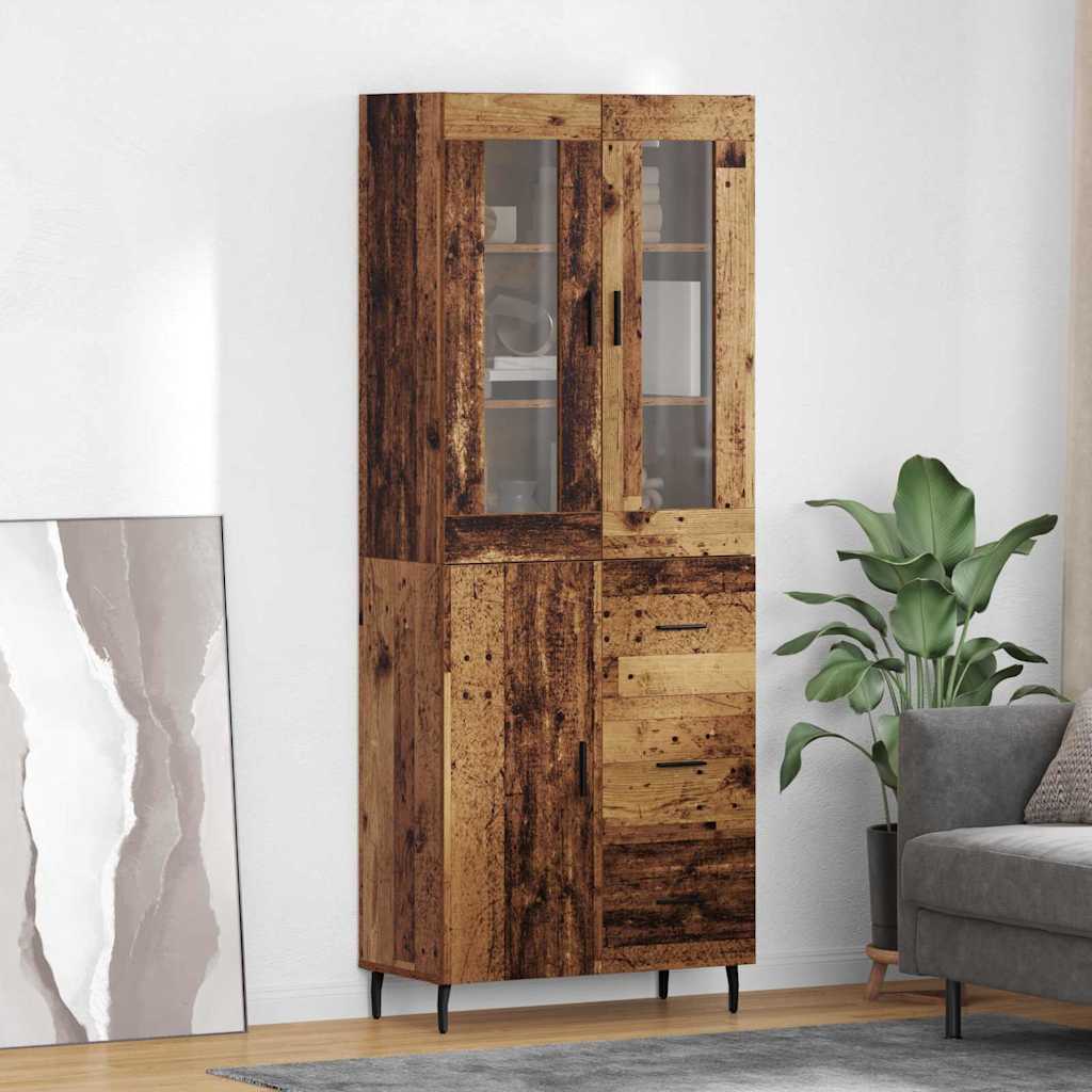 Highboard 2 kom. Staro drvo 69,5 x 34 x 180 cm