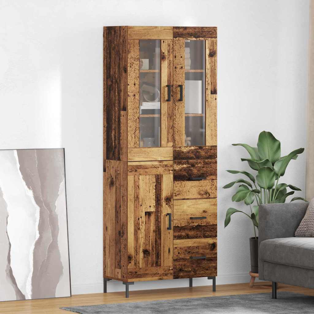 Highboard 2 kom. Staro drvo 69,5 x 34 x 180 cm