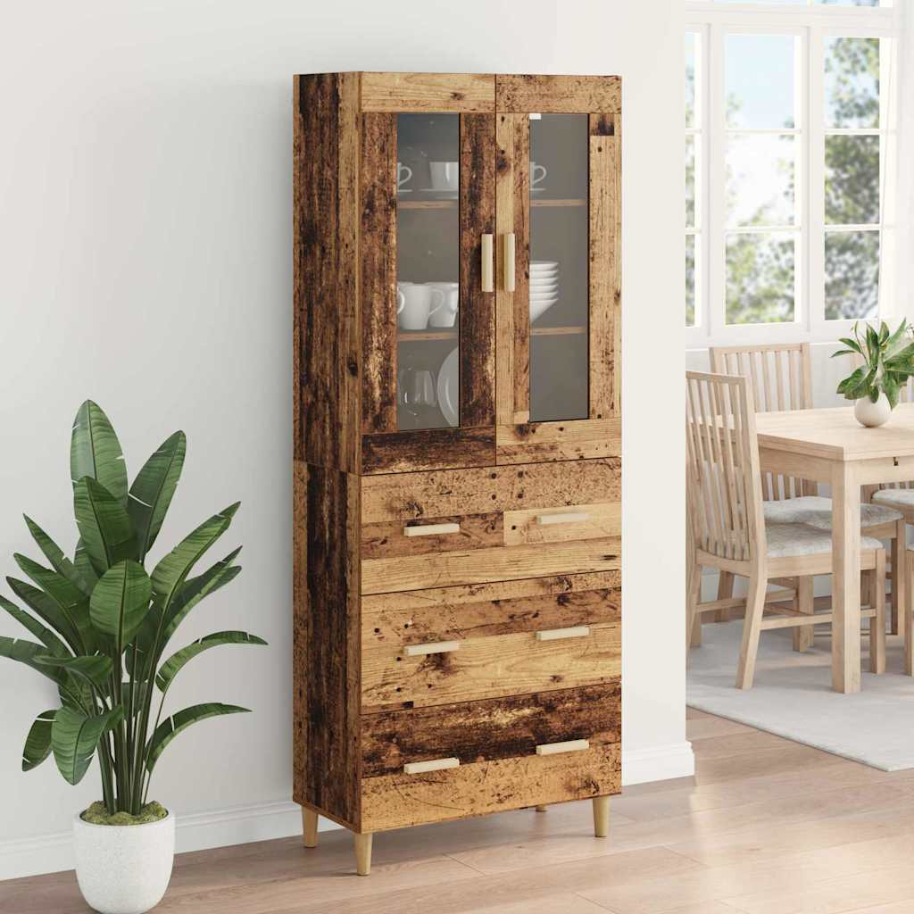 Highboard s ladicama Staro drvo 69,5 x 34 x 180 cm