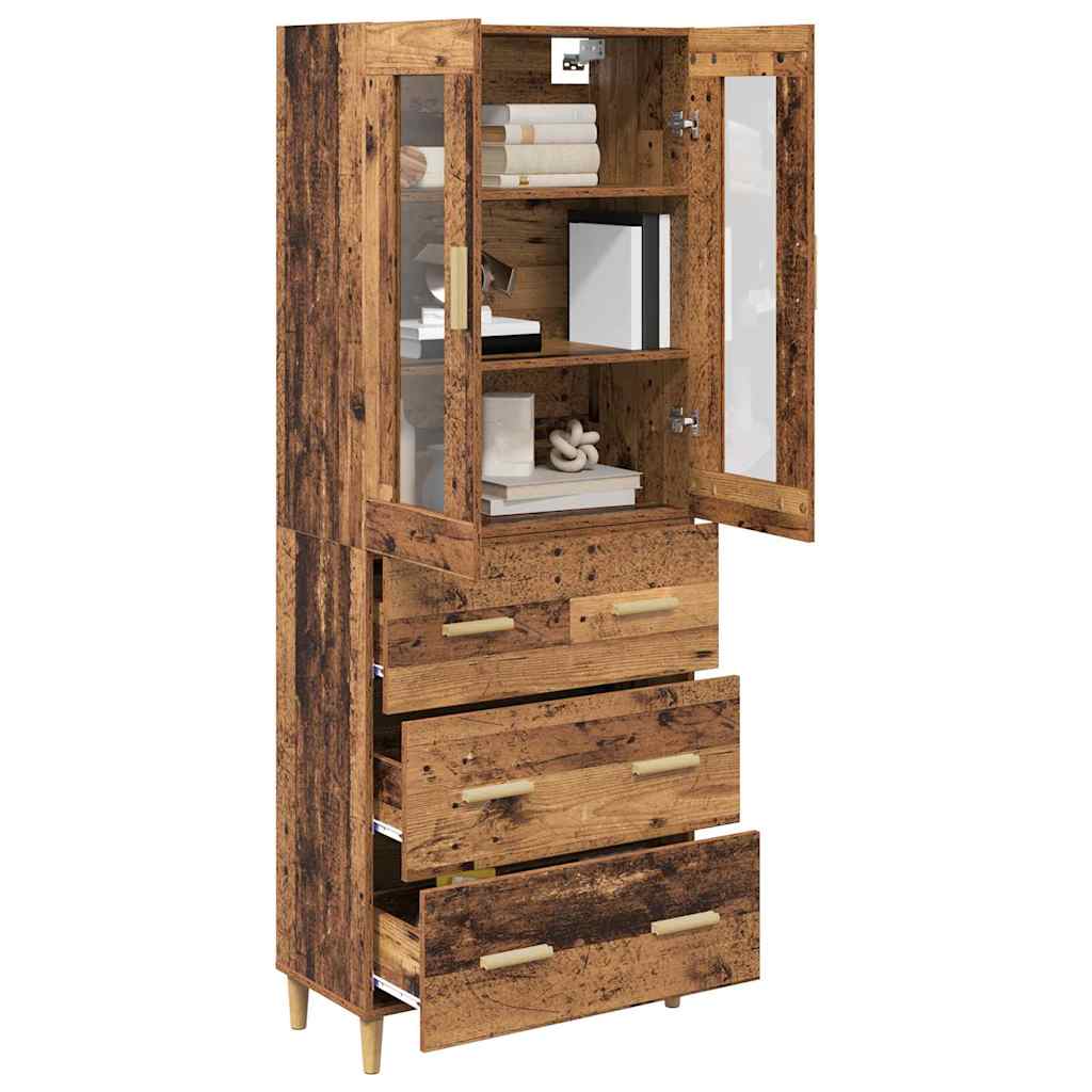 Highboard s ladicama Staro drvo 69,5 x 34 x 180 cm