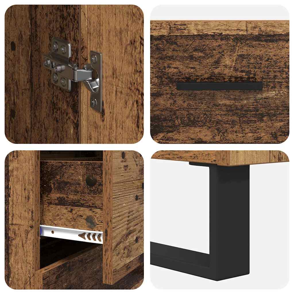 Highboard 2 kom. Staro drvo 69,5 x 34 x 180 cm