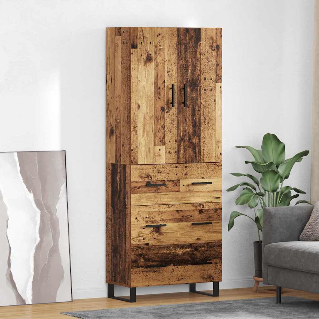 Highboard 2 kom. Staro drvo 69,5 x 34 x 180 cm