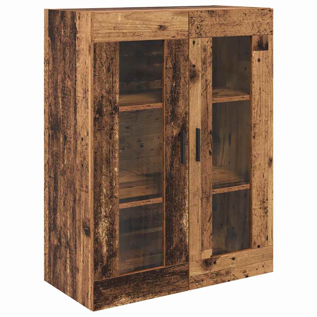 Highboard 2 pcs Staro drvo Inženjerska drva i staklo