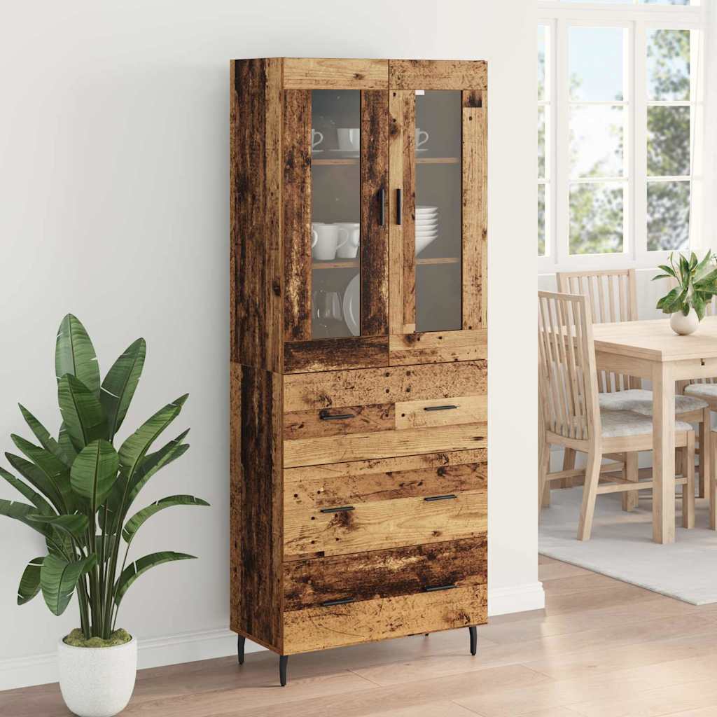 Highboard 2 kom. Staro drvo 69,5 x 34 x 180 cm