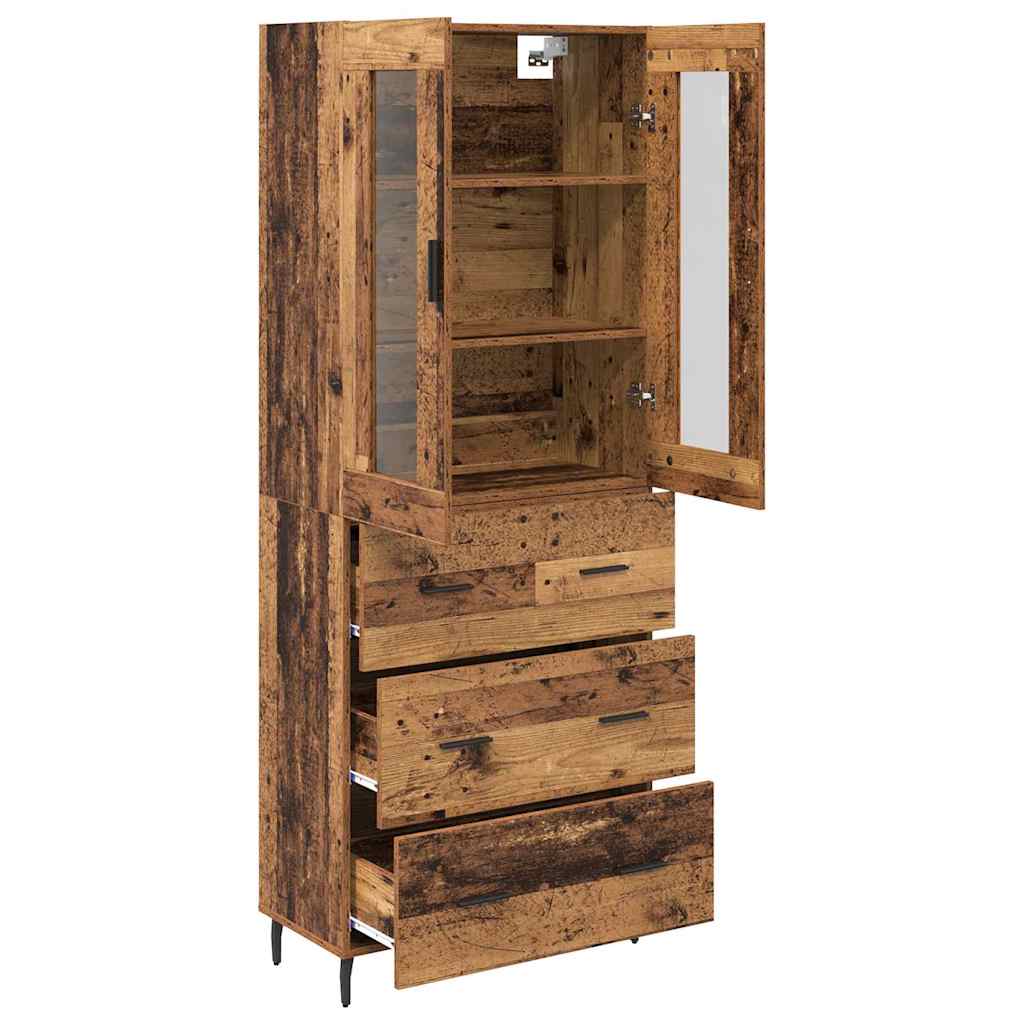 Highboard 2 kom. Staro drvo 69,5 x 34 x 180 cm