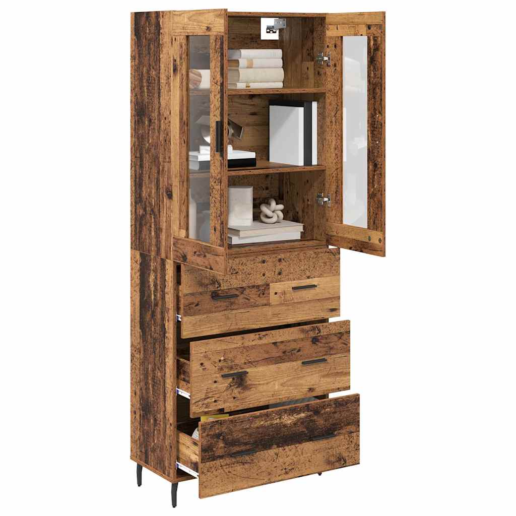 Highboard 2 kom. Staro drvo 69,5 x 34 x 180 cm