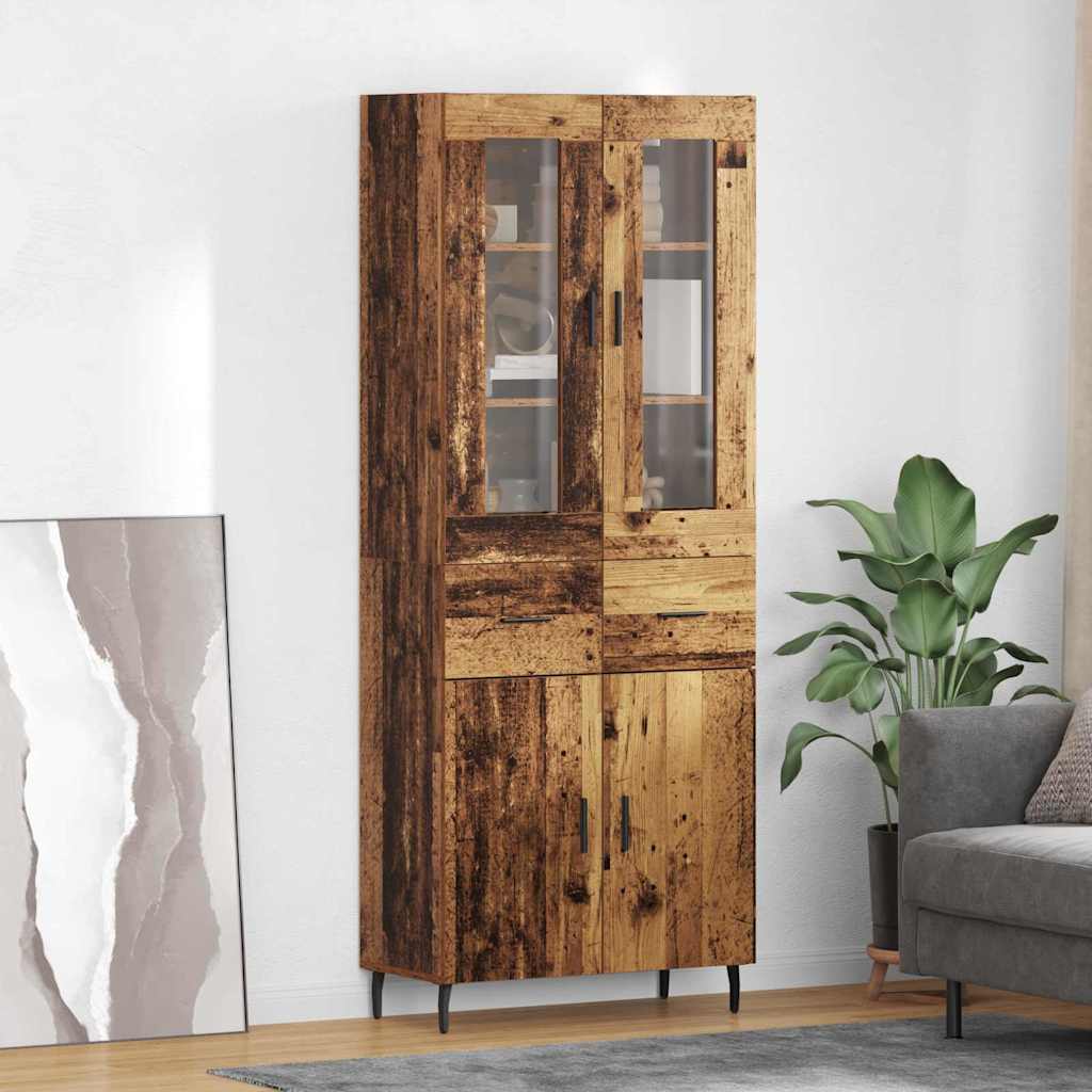 Highboard 2 kom. Staro drvo 69,5 x 34 x 180 cm