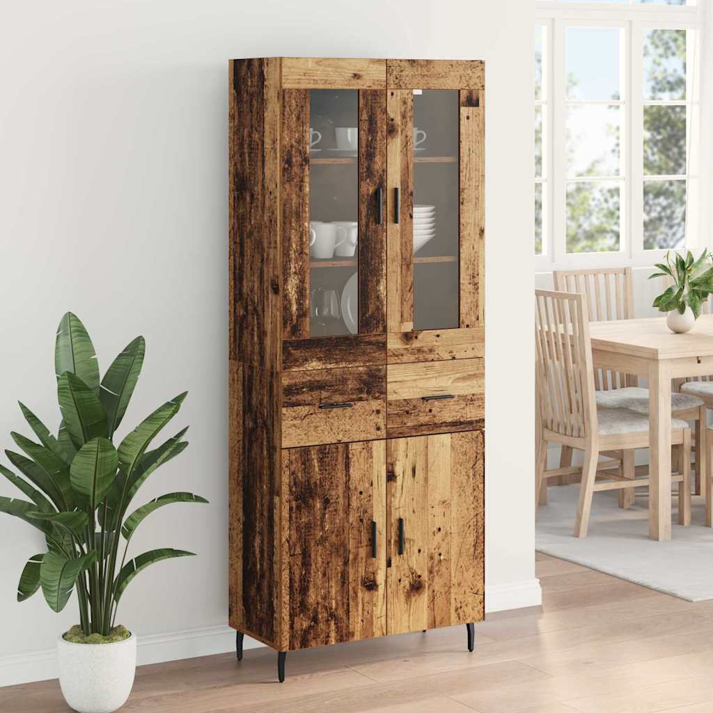 Highboard 2 kom. Staro drvo 69,5 x 34 x 180 cm