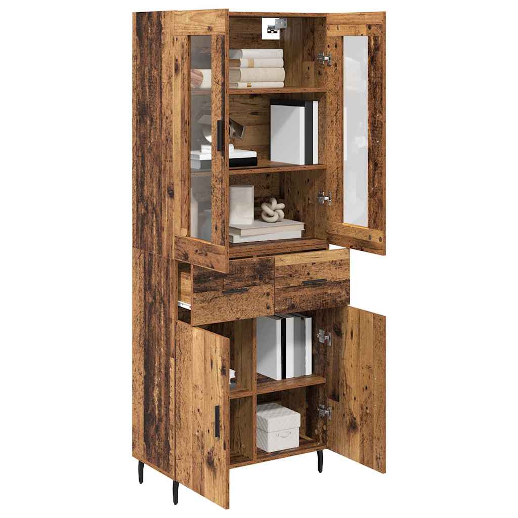 Highboard 2 kom. Staro drvo 69,5 x 34 x 180 cm