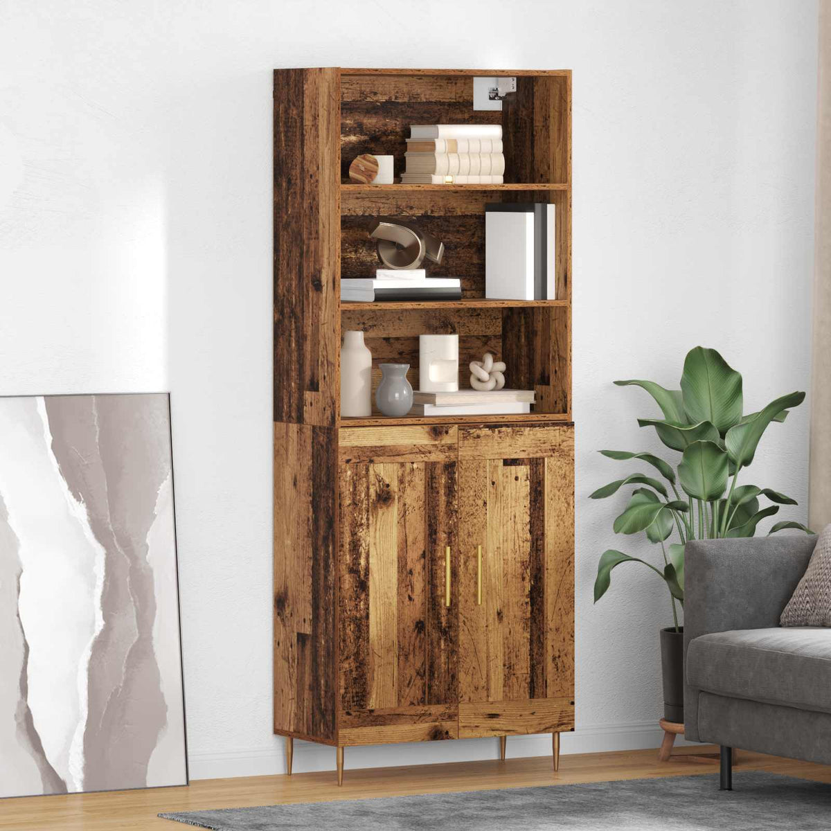 Highboard Staro drvo 69,5 x 34 x 180 cm Konstruirano drvo