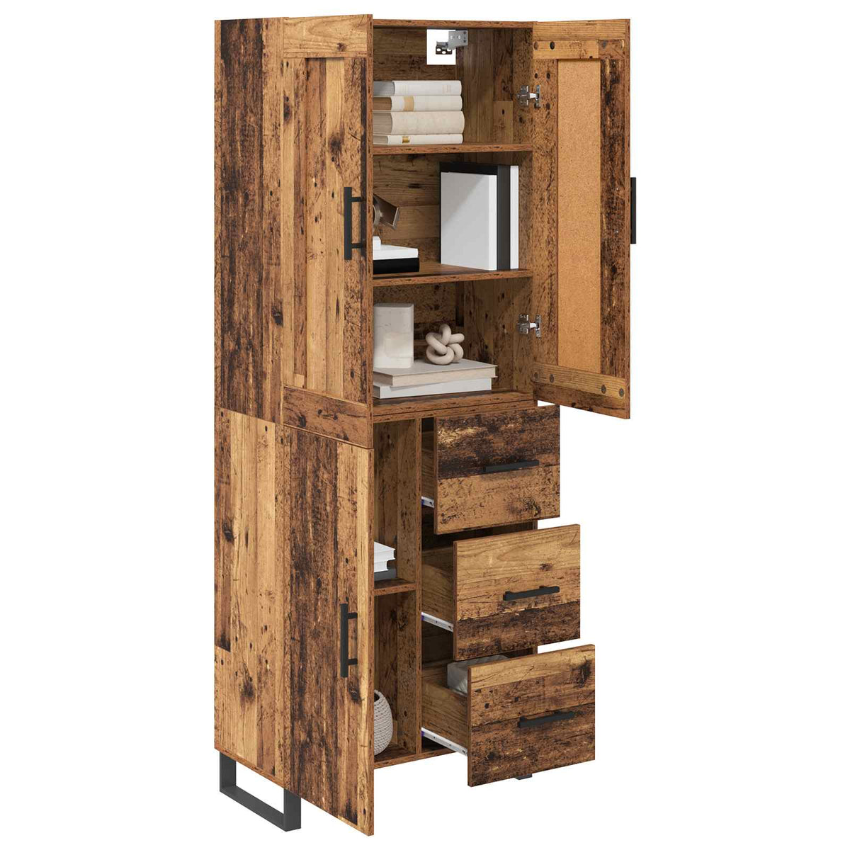 Highboard 2 kom. Staro drvo 69,5 x 34 x 180 cm