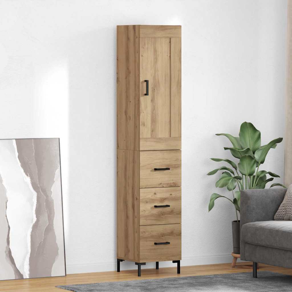 Highboard Umjetnički hrast 34,5 x 34 x 180 cm Konstruirano drvo