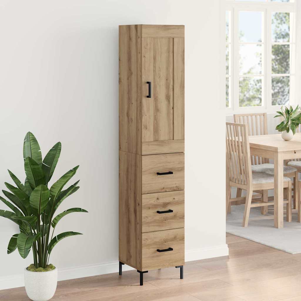 Highboard Umjetnički hrast 34,5 x 34 x 180 cm Konstruirano drvo