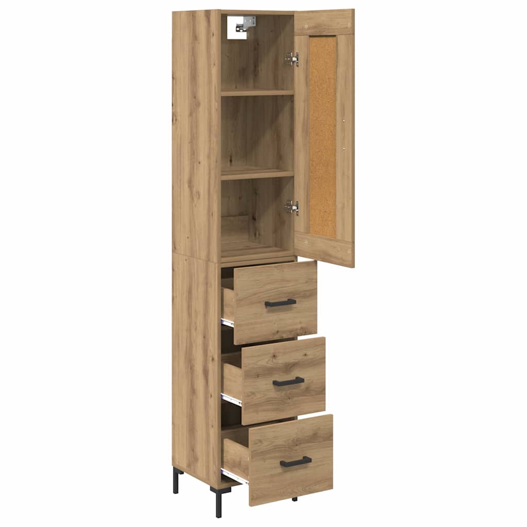 Highboard Umjetnički hrast 34,5 x 34 x 180 cm Konstruirano drvo
