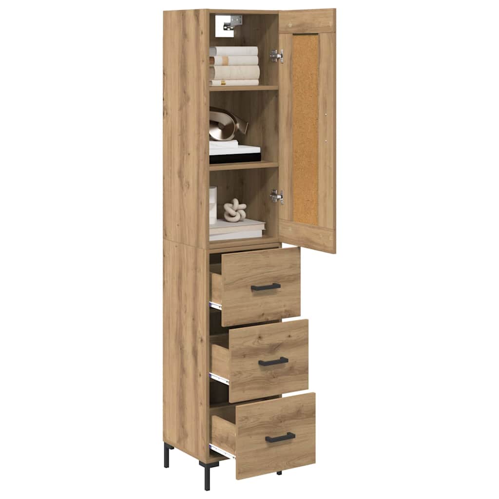 Highboard Umjetnički hrast 34,5 x 34 x 180 cm Konstruirano drvo