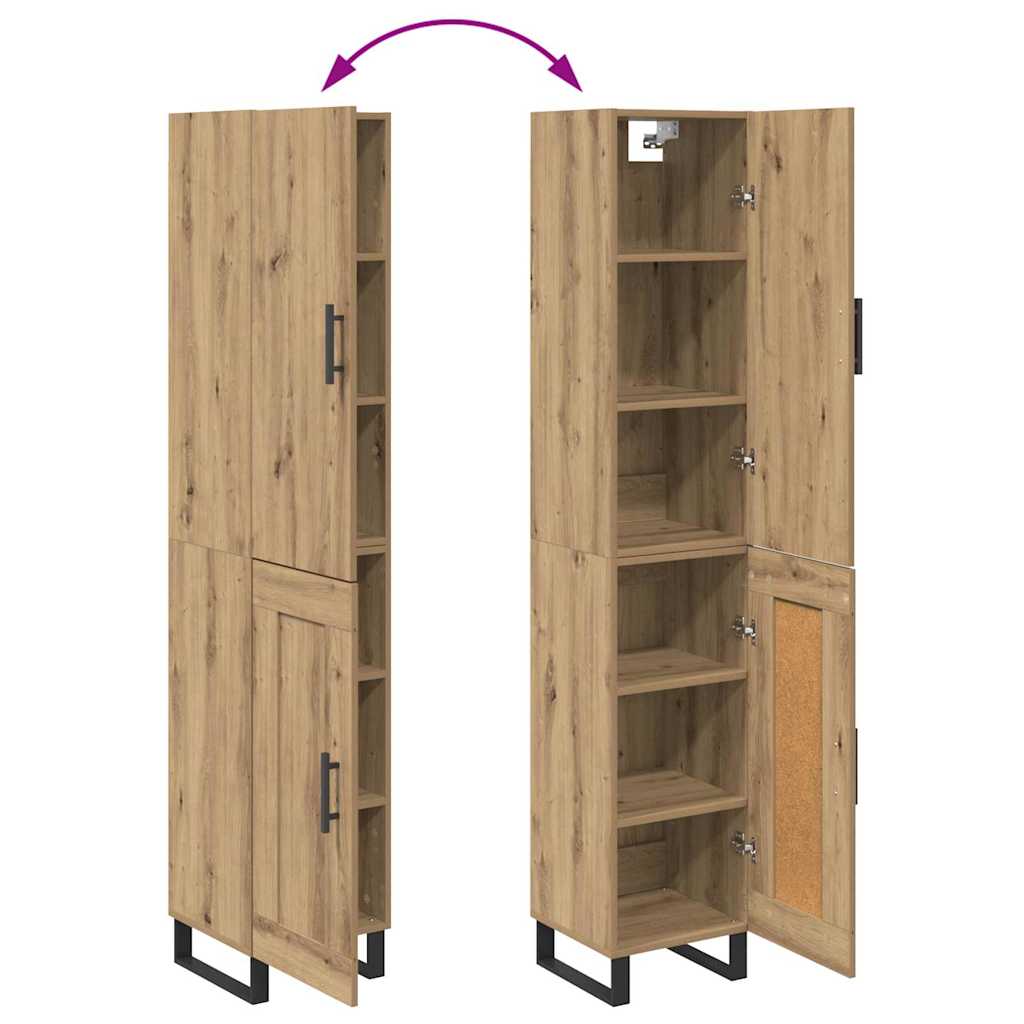 Highboard Umjetnički hrast 34,5 x 34 x 180 cm Konstruirano drvo