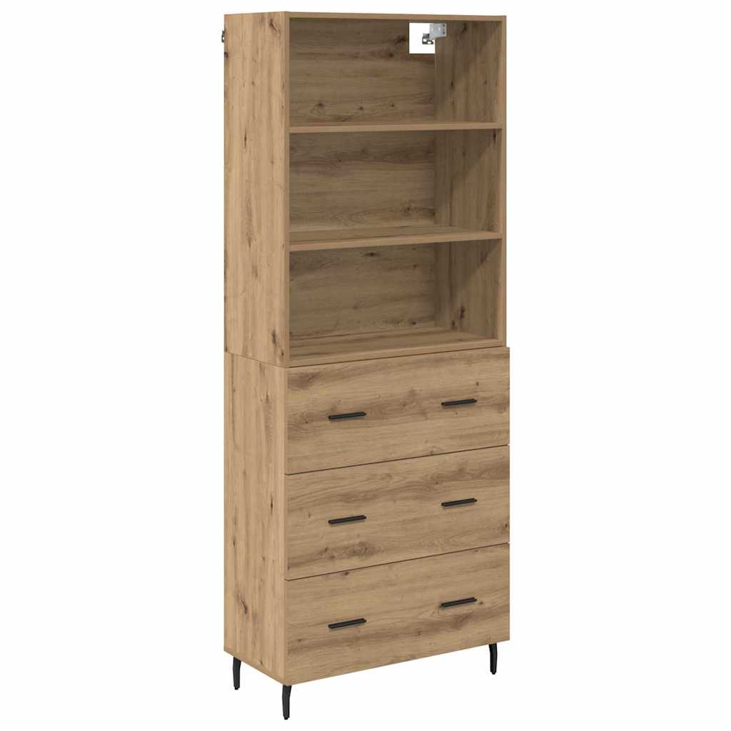 Highboard s ladicama Umjetnički hrast 69,5 x 34 x 180 cm