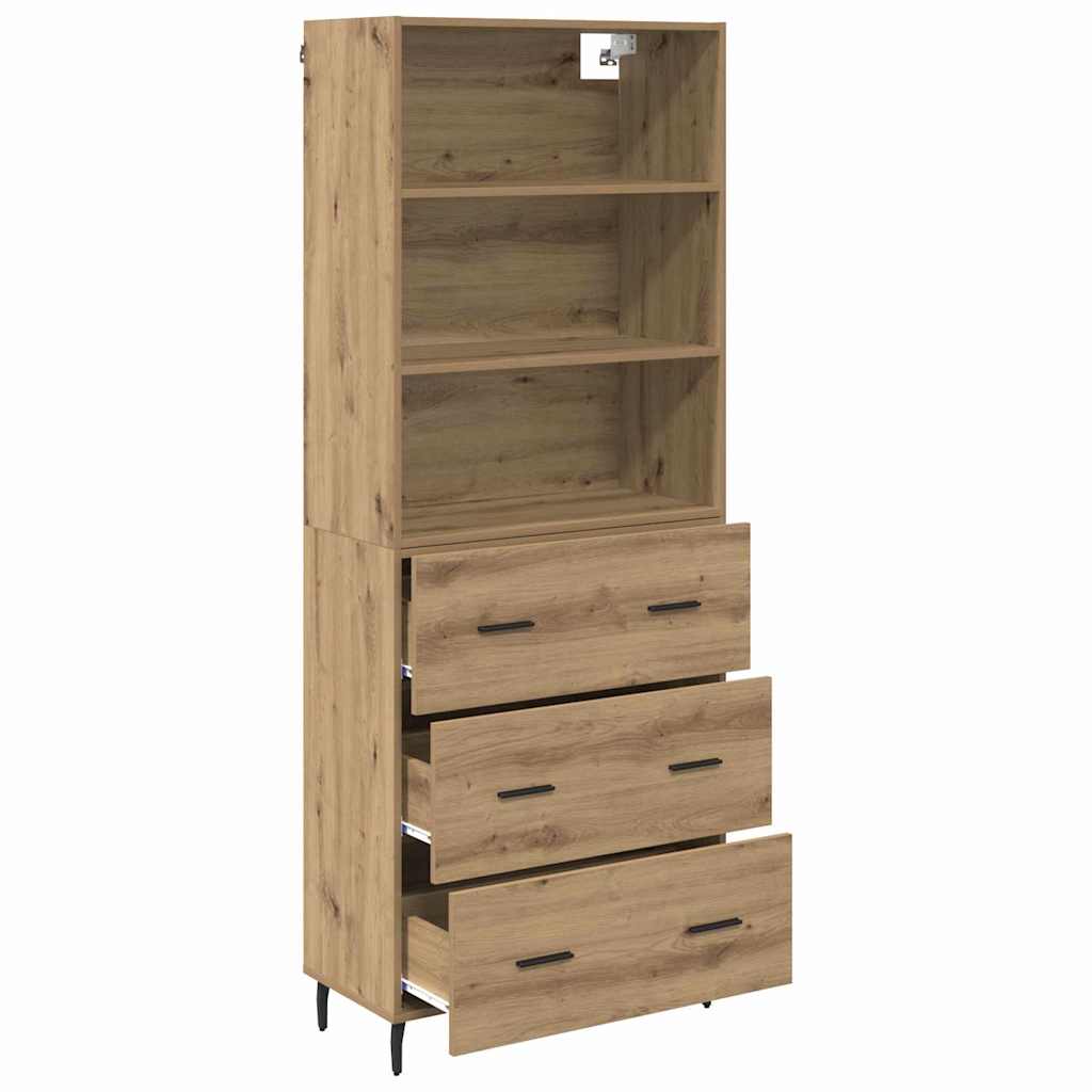 Highboard s ladicama Umjetnički hrast 69,5 x 34 x 180 cm