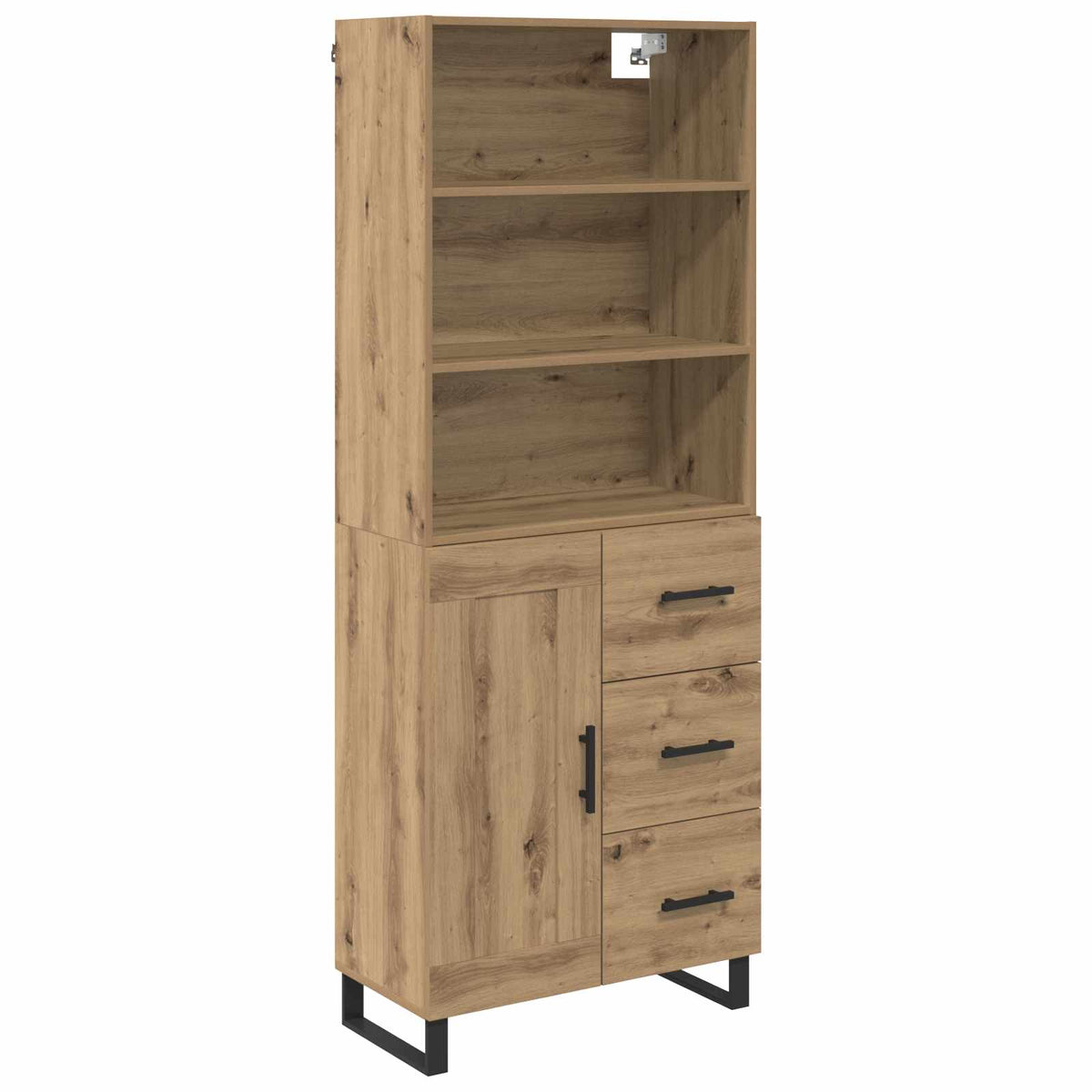 Highboard 2 kom. Umjetnički hrast 69,5 x 34 x 180 cm