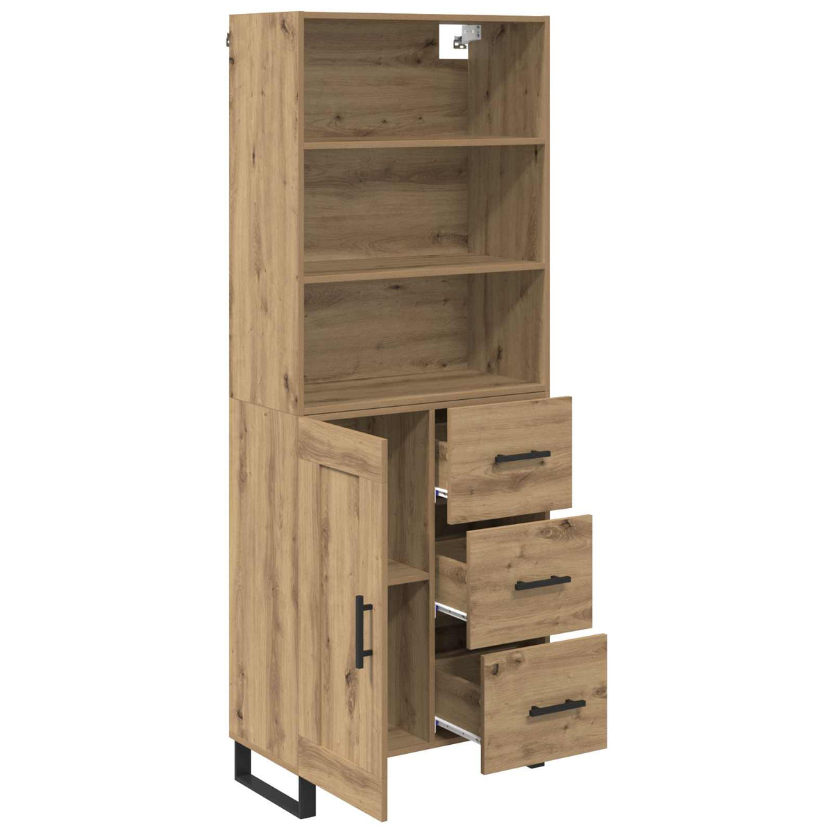 Highboard 2 kom. Umjetnički hrast 69,5 x 34 x 180 cm