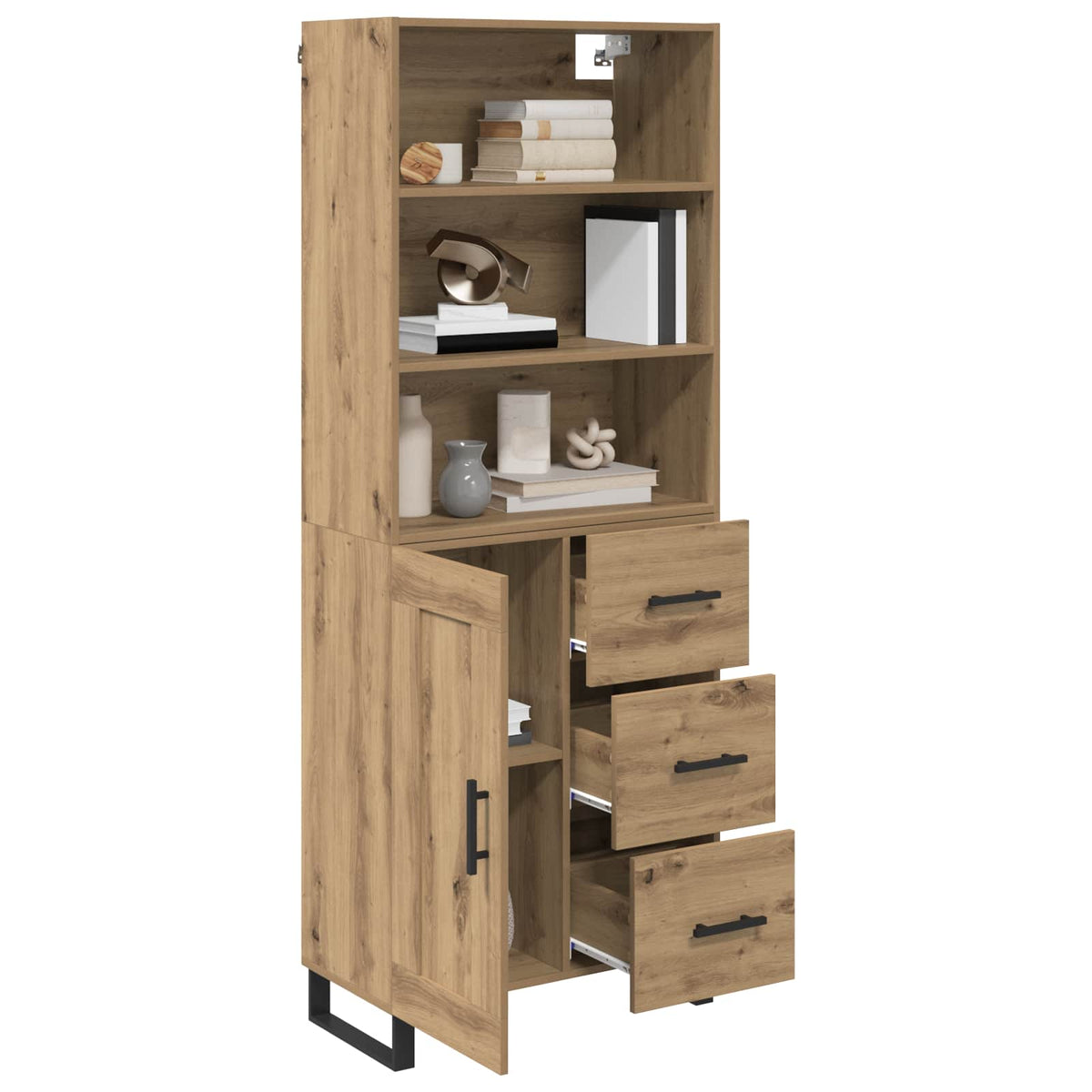 Highboard 2 kom. Umjetnički hrast 69,5 x 34 x 180 cm
