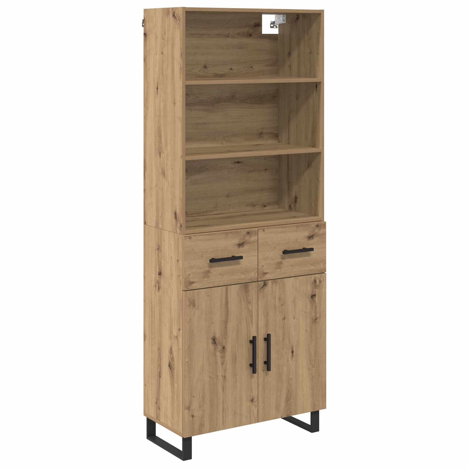 Highboard s ladicama 2 pcs Umjetnički hrast Konstruirano drvo