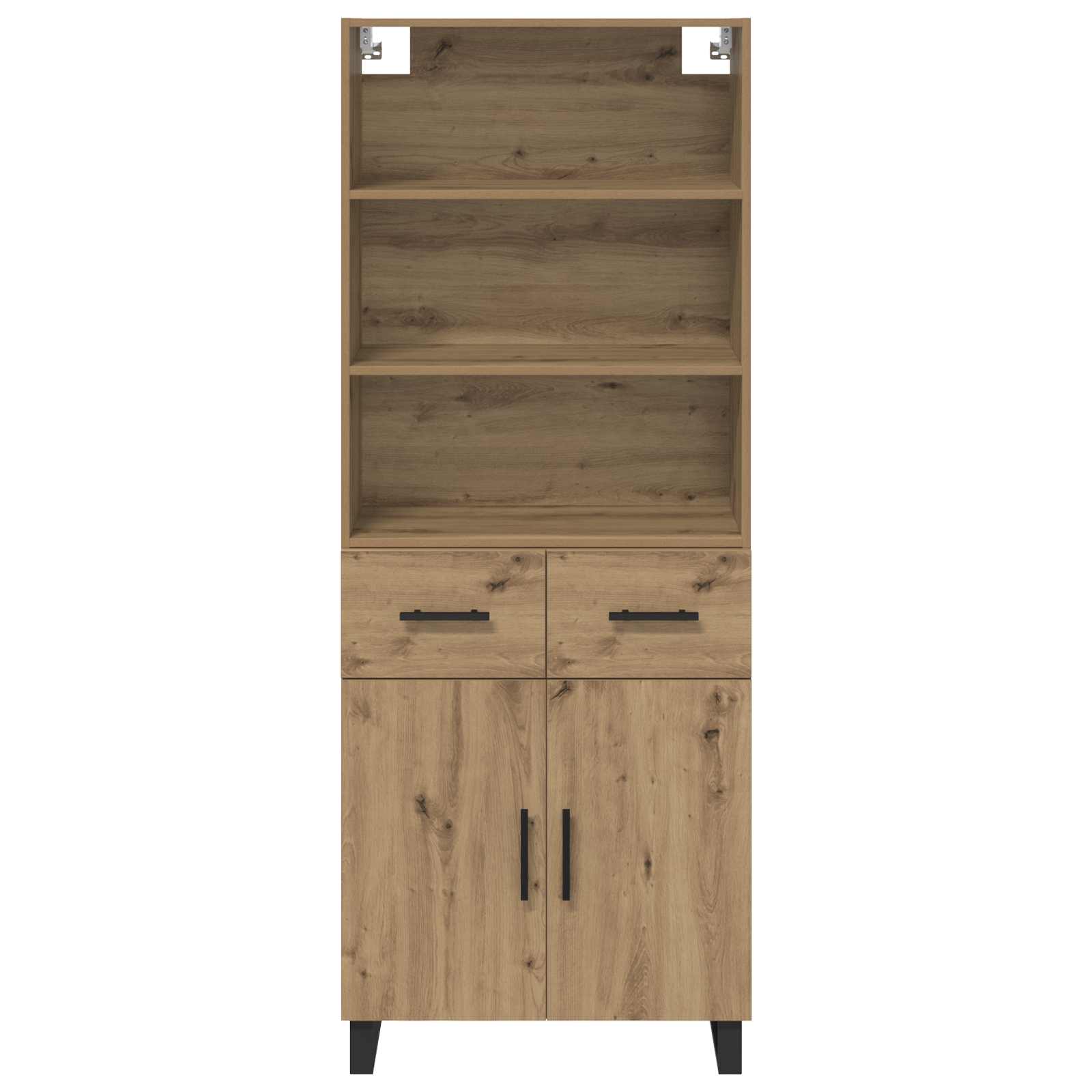 Highboard s ladicama 2 pcs Umjetnički hrast Konstruirano drvo