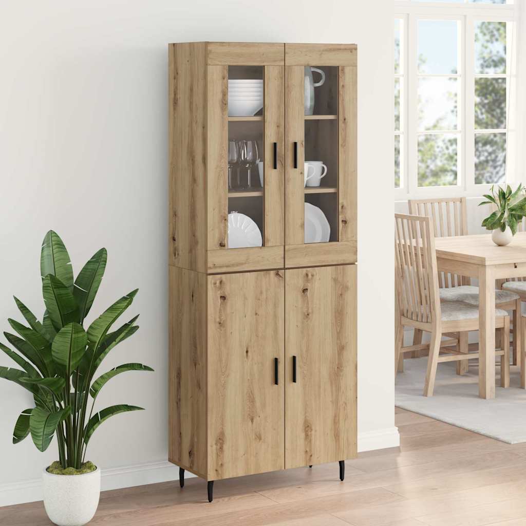 Highboard 2 kom. Umjetnički hrast 69,5 x 34 x 180 cm