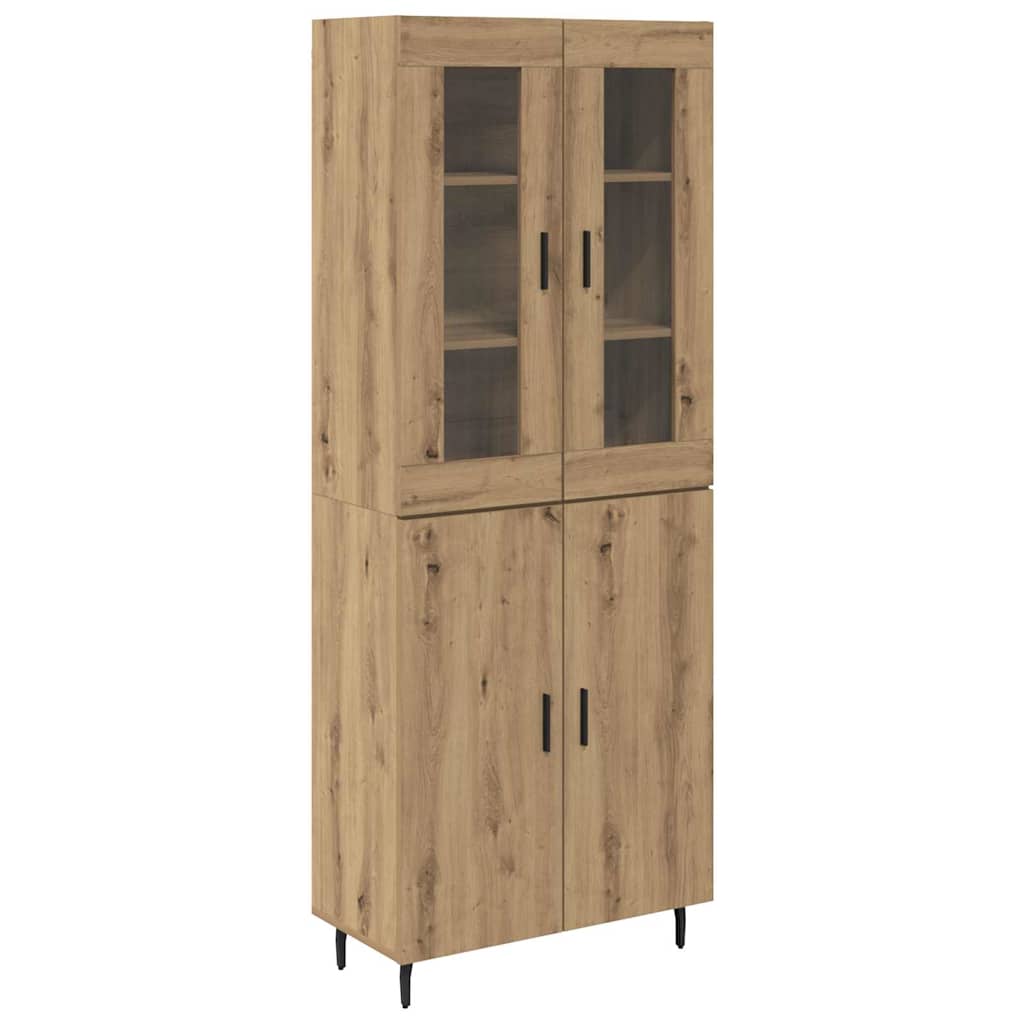 Highboard 2 kom. Umjetnički hrast 69,5 x 34 x 180 cm